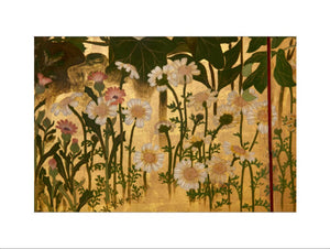 Screen with spring and summer flowers