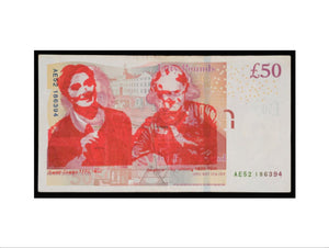 Altered bank note, £50