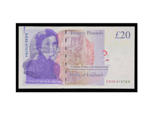 Altered bank note, £20