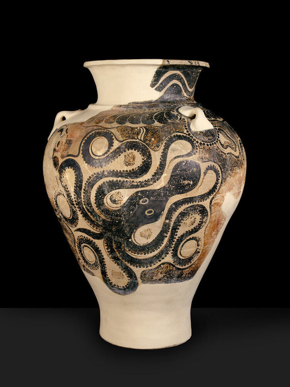 Jar with octopus motif
