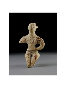 Terracotta figurine of a seated male