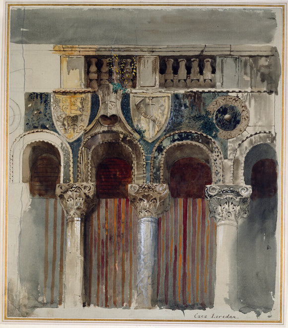 Study of the Marble Inlaying on the Front of the Casa Loredan, Venice, 1845