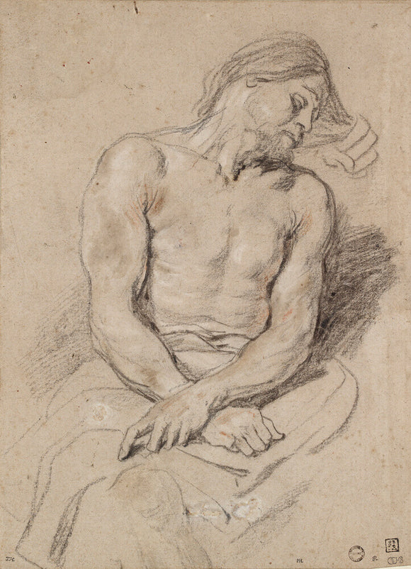Recto: Christ Mocked, Verso: Study of a Right Arm and Hand grasping a Staff