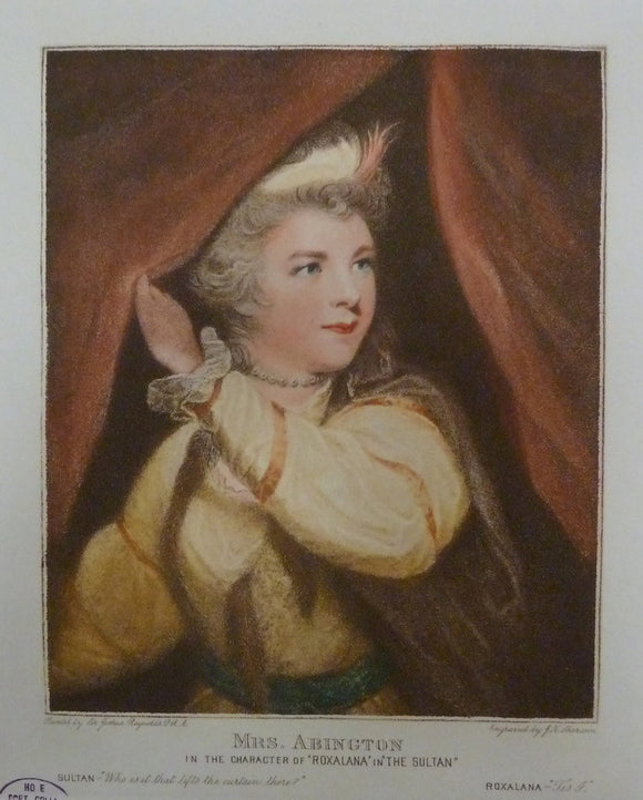 Mrs Abington as Roxalana in 'The Sultan'