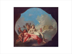 Venus and Cupid with a Putto in the Clouds
