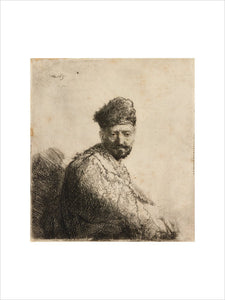 Bare-headed, in furred oriental Cap and Robe: The Artist's Father