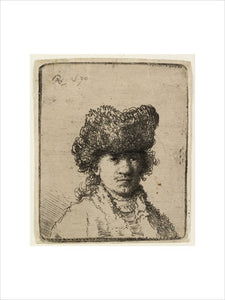 Self-portrait in a fur Cap: bust