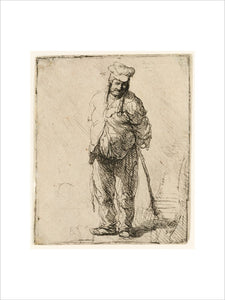Ragged Peasant with his Hands behind Him, holding a Stick