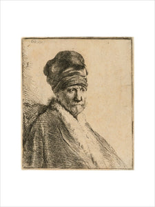 Bust of a man wearing a high Cap, three-quarters right: The Artist's Father (possibly