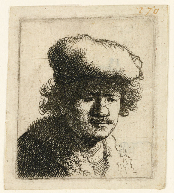 Self-portrait with Cap pulled forward