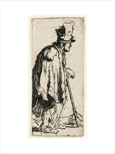 Beggar with a Crippled Hand leaning on a Stick