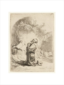 Saint Jerome praying: arched