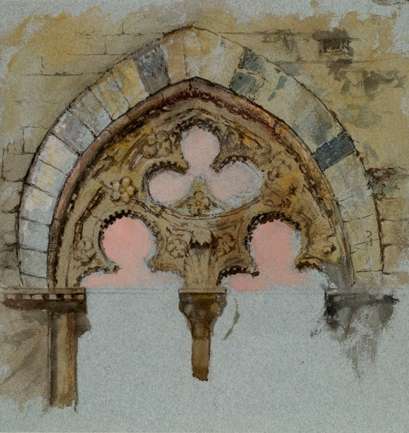 A Window of the Palazzo Tolomei, Siena, showing the rude and unsymmetrical Placing of massy Stones
