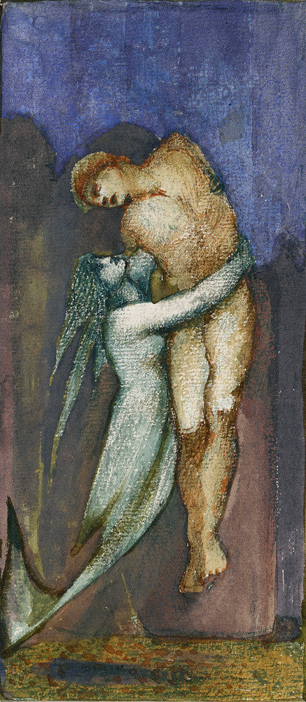 A Mermaid holding a nude Male Figure