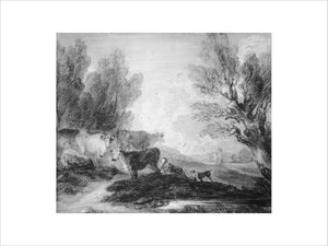 Riverside Landscape with Cattle