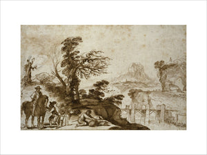 Landscape with a Horseman and a Bridge