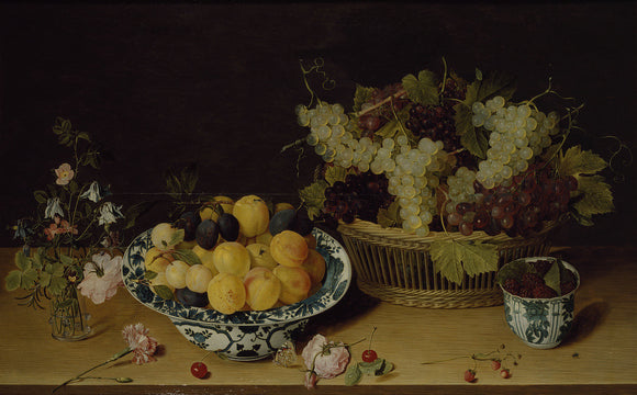 Still life of Fruit and Flowers