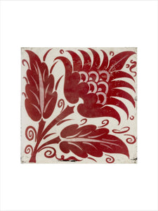 Tile with stylised flower
