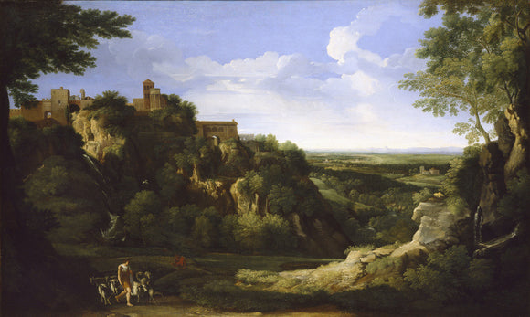 View of Tivoli with Rome in the distance