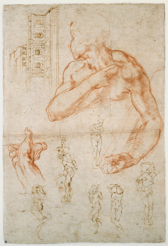 Various Studies for the Sistine Ceiling and the Tomb of Pope Julius II