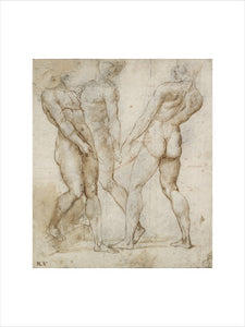 Three nude bearers (Study for the Entombment)