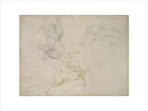 A Horseman charging and other Studies
