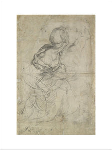 Verso: Studies for two kneeling Women