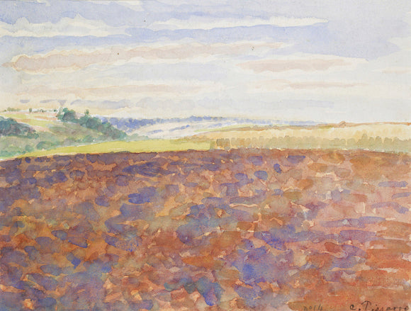 Study of a Landscape with a ploughed Field, Eragny-sur-Epte