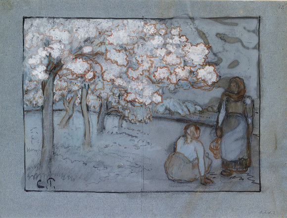 Compositional Study of two Female Peasants conversing in an Orchard