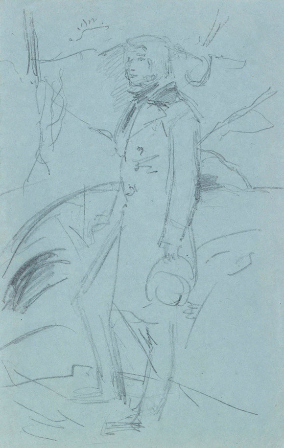 Preliminary Sketch for the Portrait of John Ruskin