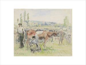 Compositional Study of a Milking Scene at Eragny-sur-Epte