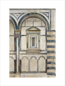 The Baptistery, Florence; : Study of the upper Part of the right-hand Compartment on the south-west Façade