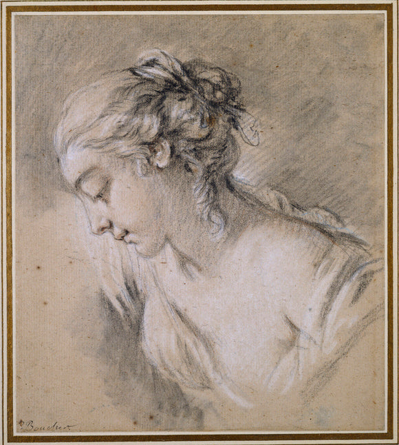 Bust of a Girl in profile to left