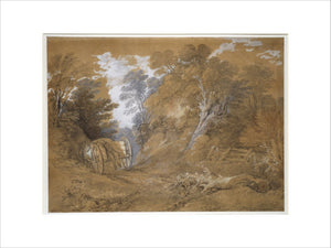 Wooded Landscape with a peasant Boy asleep in a Cart