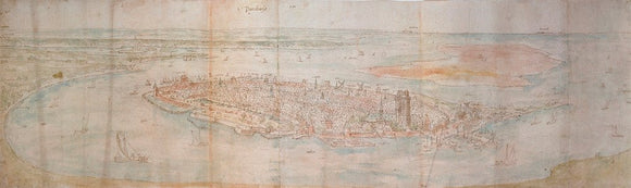 Panoramic View of Dordrecht from an elevated Point to the West