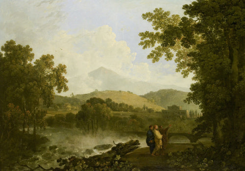 Cicero and his two friends, Atticus and Quintus, at his villa at Arpinum
