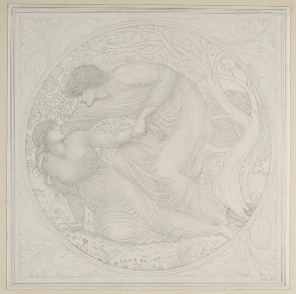 Eurydice dying in Orpheus' Arms