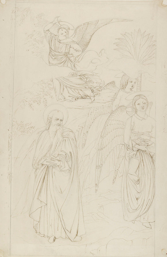 Outline of a fresco at Pisa: Abraham parting from the Angels
