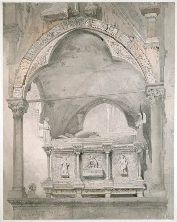 Study for the Detail of the Sarcophagus and Canopy of the Tomb of Mastino II della Scala, Verona