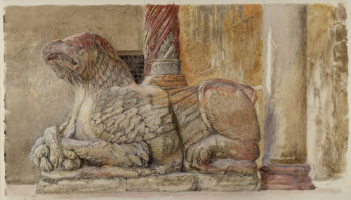 The gryphon bearing the north Shaft of the west entrance of the Duomo, Verona