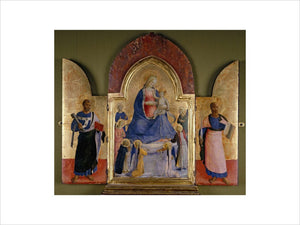 The Virgin and Child with Angels and a Dominican Saint; St Peter (left); St Paul (right)