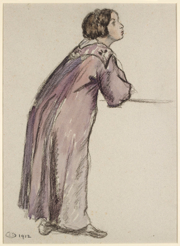 Figure Study for the girl on the left of 'Dans le palais'