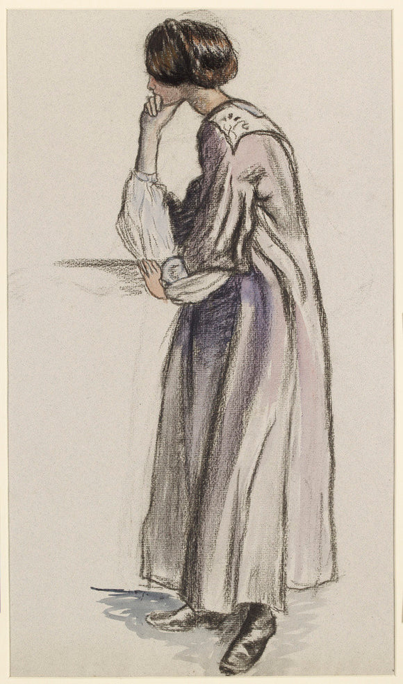 Figure study for the girl on the right of 'Dans le palais'