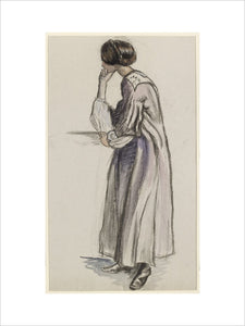Figure study for the girl on the right of 'Dans le palais'
