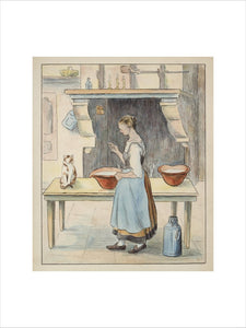 Dairymaid from Lucien Pissarro's first book 'Il Etait une bergère'