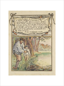 The woodcutter catches the fish in his trap from 'La Reine des Poissons'