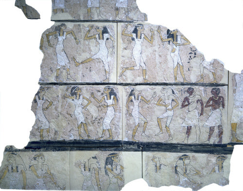 fragment of wallpainting from the Tomb of the Dancers