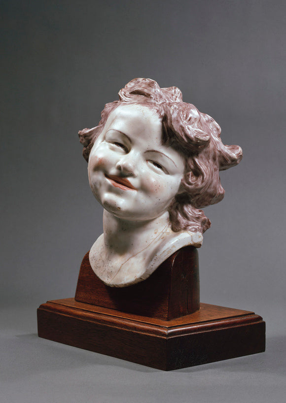 Head of laughing child