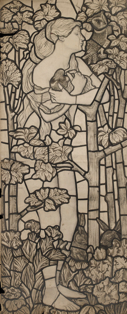 Cartoon for a Stained Glass Window of Eve