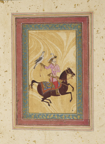 Man on horse with a hawk